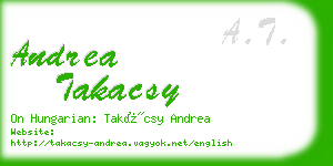 andrea takacsy business card
